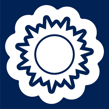 Isolated big sun icon vectorのイラスト素材