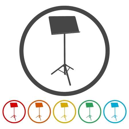 Music Stand Vector Silhouette - Illustrationのイラスト素材