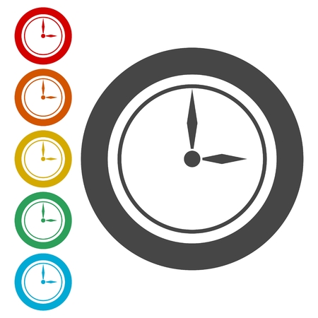 Clock icons set - illustrationのイラスト素材