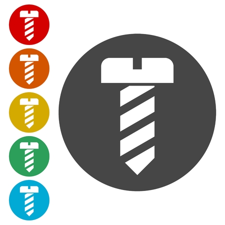 Bolt icons set flat design - Illustrationのイラスト素材
