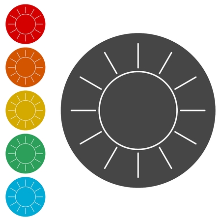 Sun Icons set Flat Graphic Design - Illustrationのイラスト素材