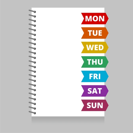 Weekly calendarのイラスト素材