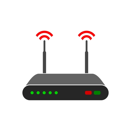 Wireless Ethernet modem routerのイラスト素材