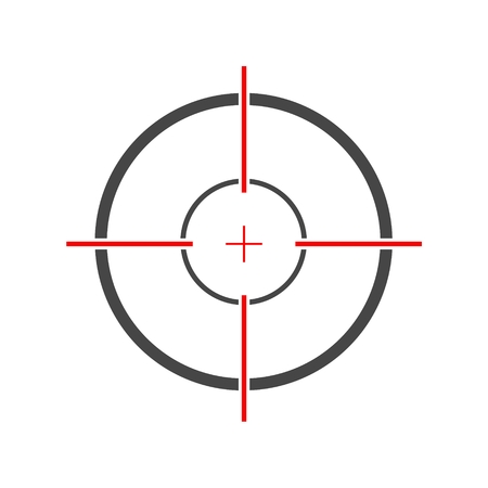 Crosshair on white backgroundのイラスト素材