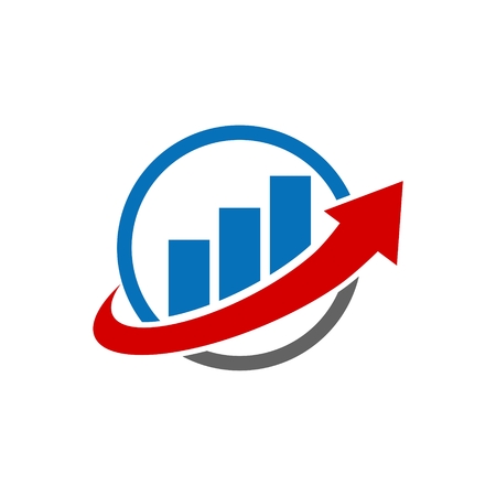 Finance Accounting Chart Arrow Logoのイラスト素材