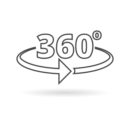 360 degrees iconのイラスト素材