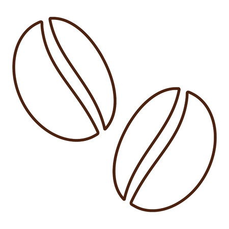 Coffee bean line iconのイラスト素材