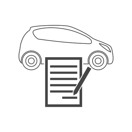 Car purchasing contract iconのイラスト素材