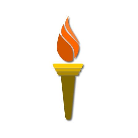 Torch icon isolated on a white backgroundのイラスト素材