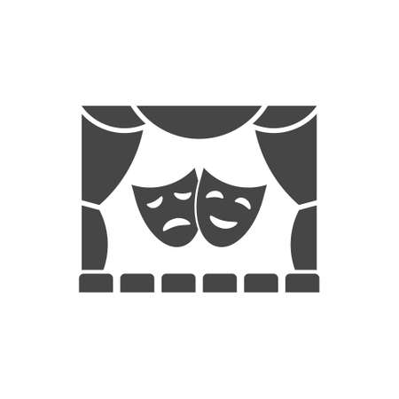 Theater icon isolated on a white backgroundのイラスト素材