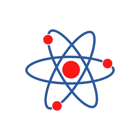 Atom icon isolated on a white backgroundのイラスト素材