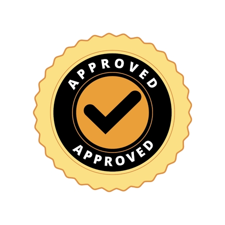 Approved button sign iconのイラスト素材