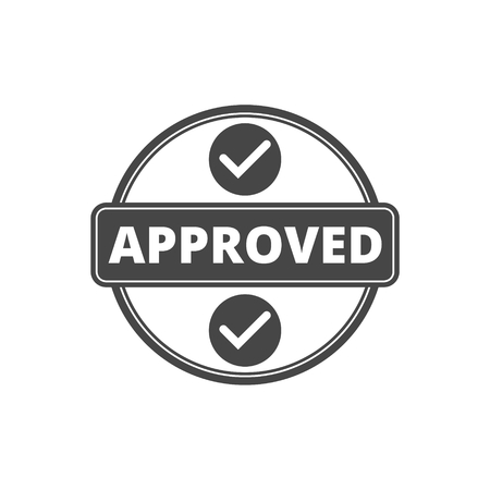 Approved button sign iconのイラスト素材