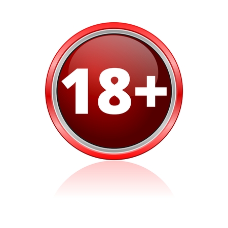 18+ age restriction sign, Vector eighteen iconのイラスト素材