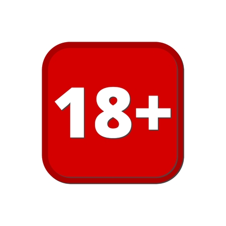 18+ age restriction sign, Vector eighteen iconのイラスト素材