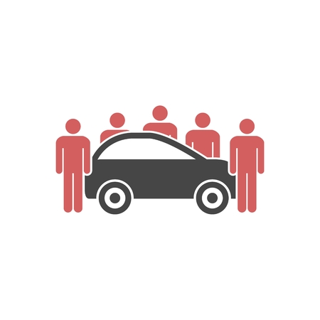 Car Sharing icon, Car sharing Symbolのイラスト素材