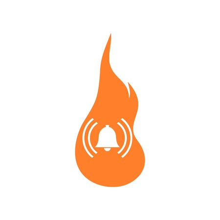 Fire warning iconのイラスト素材