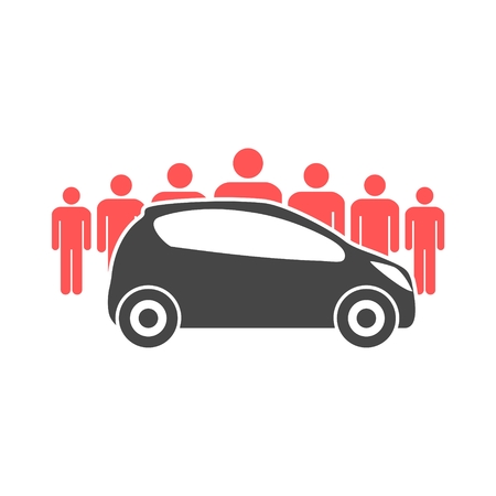 Car Sharing icon, Car sharing Symbolのイラスト素材