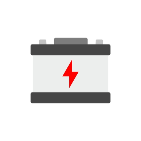 Car battery icon, Electricity accumulator battery iconのイラスト素材