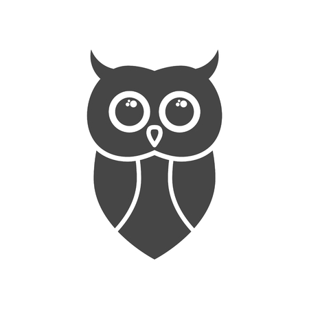 Owl icon, illustrationのイラスト素材