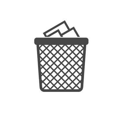 Vector Recycle Bin Trash and Garbage iconのイラスト素材