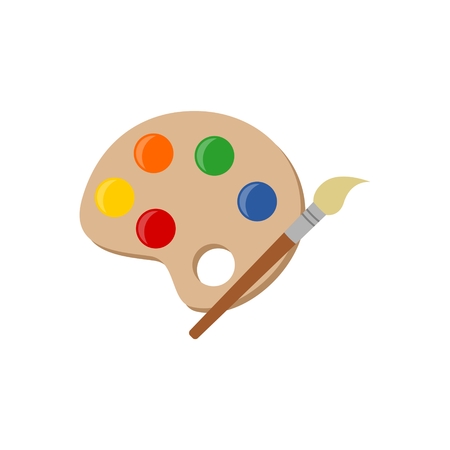 Painting icon, Flat Colorful Paletteのイラスト素材