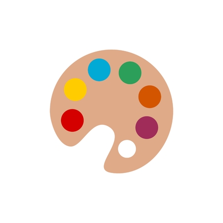 Painting icon, Flat Colorful Paletteのイラスト素材