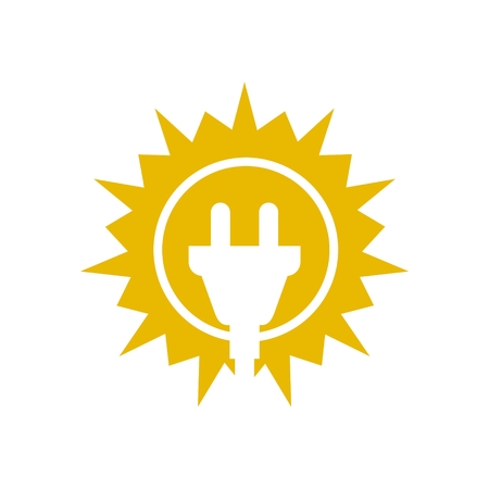 Solar energy design, Power electricity sunのイラスト素材