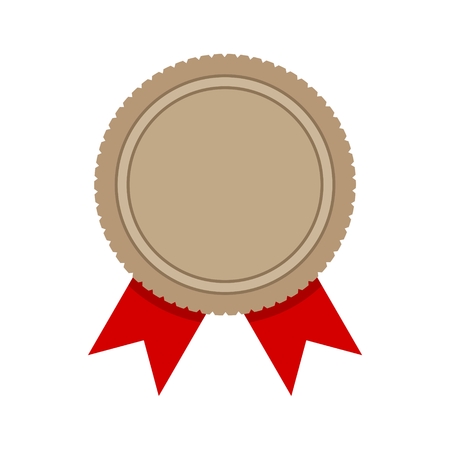 Badge with ribbons icon, Award ribbonのイラスト素材