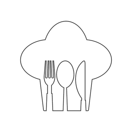 Restaurant Sign, Spoon, Fork and Knife iconのイラスト素材