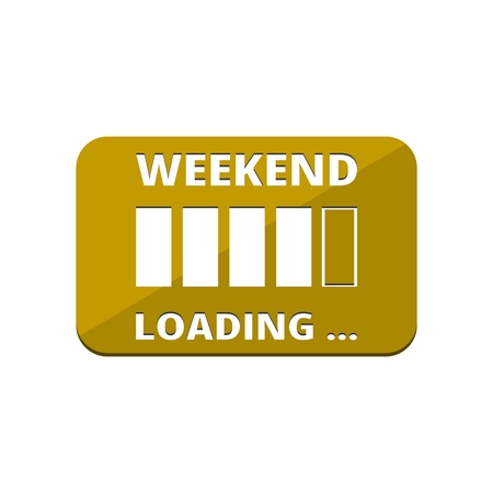 Weekend loading sign. Business concept. Vector illustration.のイラスト素材