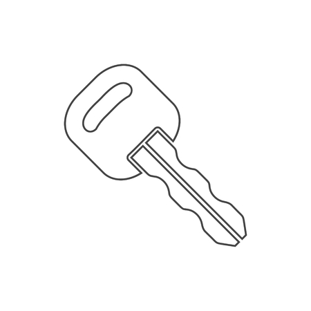 Line Key icon, Key icon in flat styleのイラスト素材