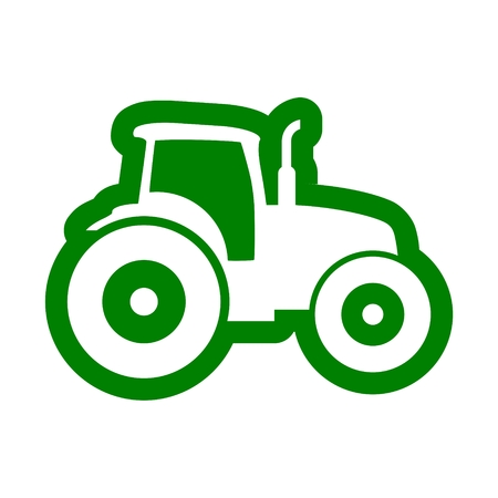 Tractor green Iconのイラスト素材