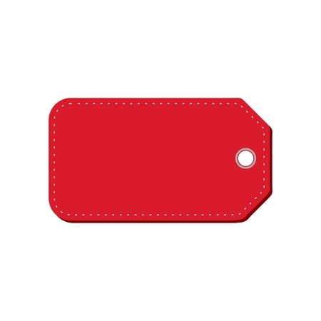 Blank price tag isolated on whiteのイラスト素材