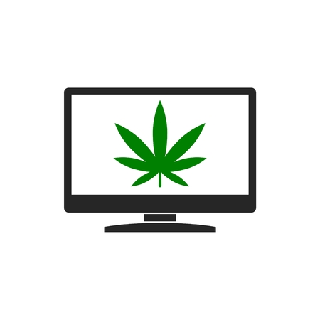 Marijuana leaf iconのイラスト素材