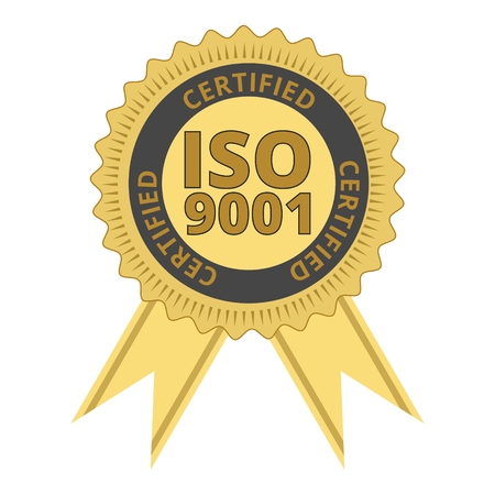 ISO 9001 certified sign iconのイラスト素材