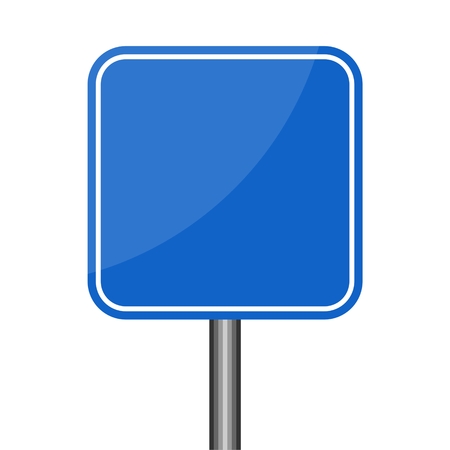 Road sign vector icon, Vector Blank Road Signのイラスト素材
