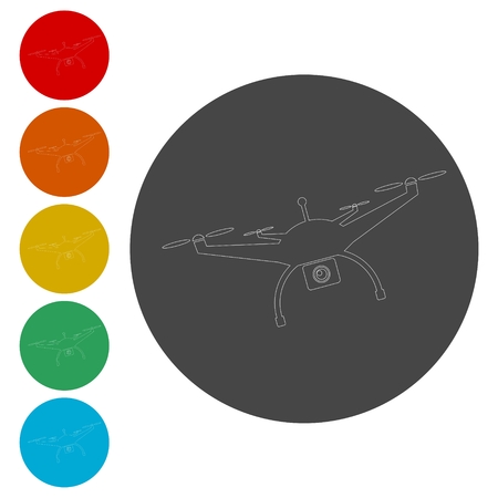Quadrocopter Drone Iconのイラスト素材