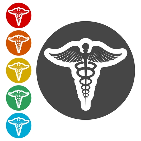 Caduceus sign iconのイラスト素材