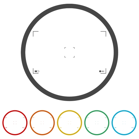 Camera viewfinder, 6 Colors Includedのイラスト素材