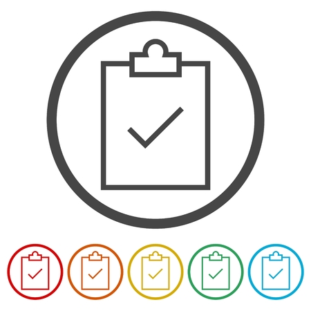 Checklist icon, checklist icon form approved, 6 Colors Includedのイラスト素材