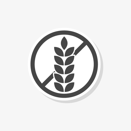 Gluten free Sign sticker, simple vector iconのイラスト素材