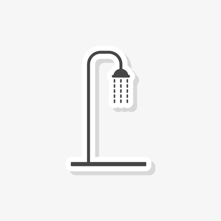 Shower sticker, simple vector iconのイラスト素材