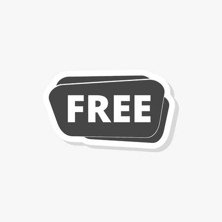 Free sign, Free vector sticker, simple vector iconのイラスト素材