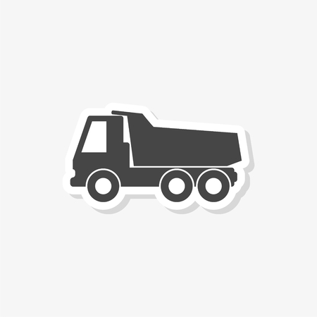 Truck sticker, Truck silhouette, simple vector iconのイラスト素材