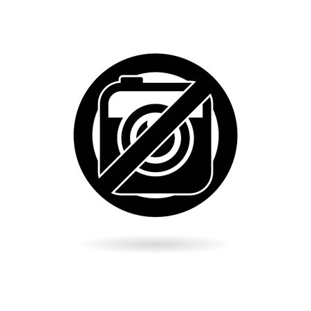 No photo camera icon, No cameras allowedのイラスト素材
