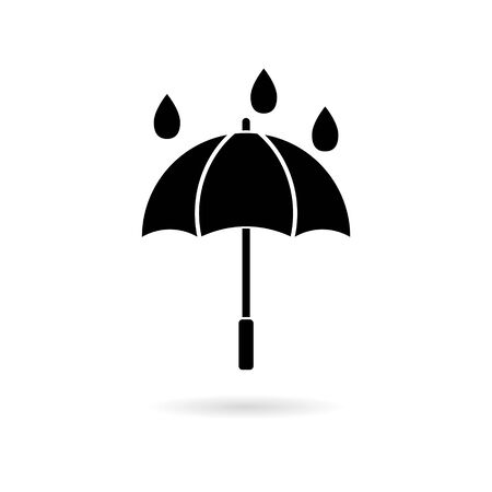Umbrella sticker, simple vector iconのイラスト素材