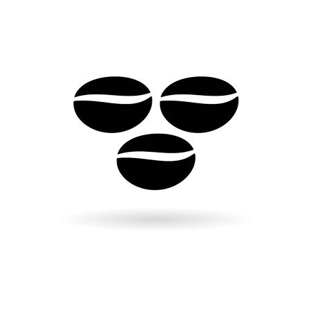 Coffee bean sticker, simple vector iconのイラスト素材