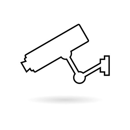Security camera sticker, simple vector iconのイラスト素材