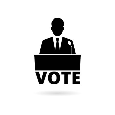 Voting concept, Vote concept sticker, simple vector iconのイラスト素材